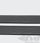 Door Sill Set 911 SC - Rennline - Stainless Steel - Black - SC Logo