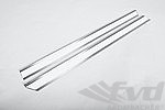 Door Sill Set 924 / 944 / 968 - Rennline - Stainless Steel - Silver - Without Logo